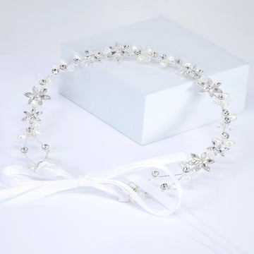 Dainty Pearl Whisper Garland Headband, Bridal Hair Vine, Delicate Headband, Hair accessories.